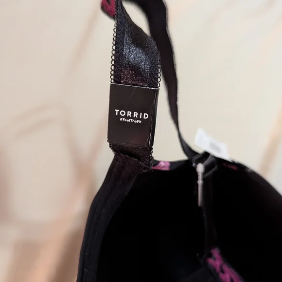 NWT Torrid Black & Pink Floral Bra Size 44DD - Picture 5 of 7